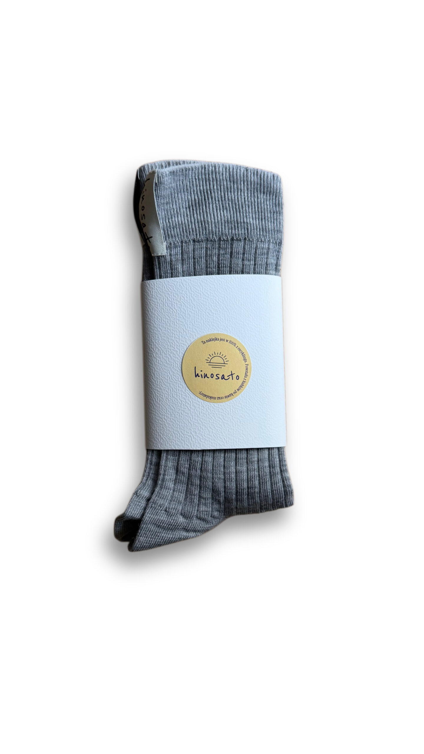 Skarpetki w prążek z wełny merino WOOLY szare rozmiar 35-40 - obrazek 3