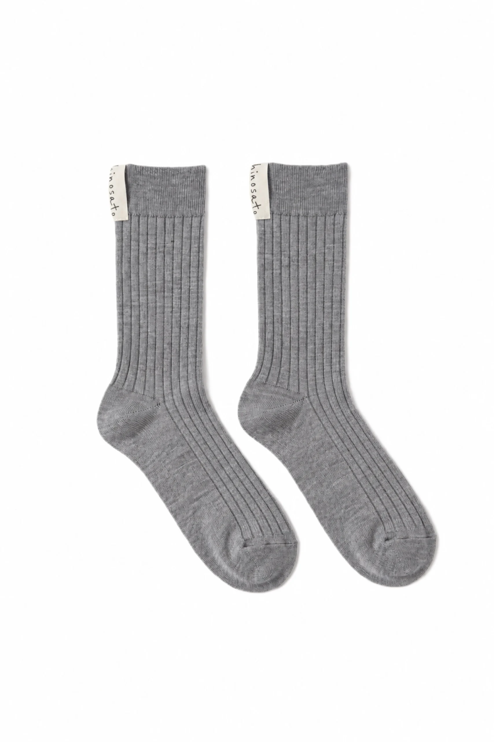 Skarpetki w prążek z wełny merino WOOLY szare rozmiar 35-40 - obrazek 2